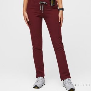Burgundy Figs Yola™ Skinny Scrub Pants